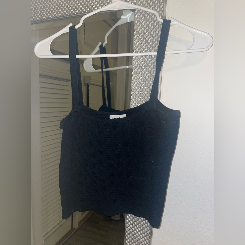 Black sweater knit Cami